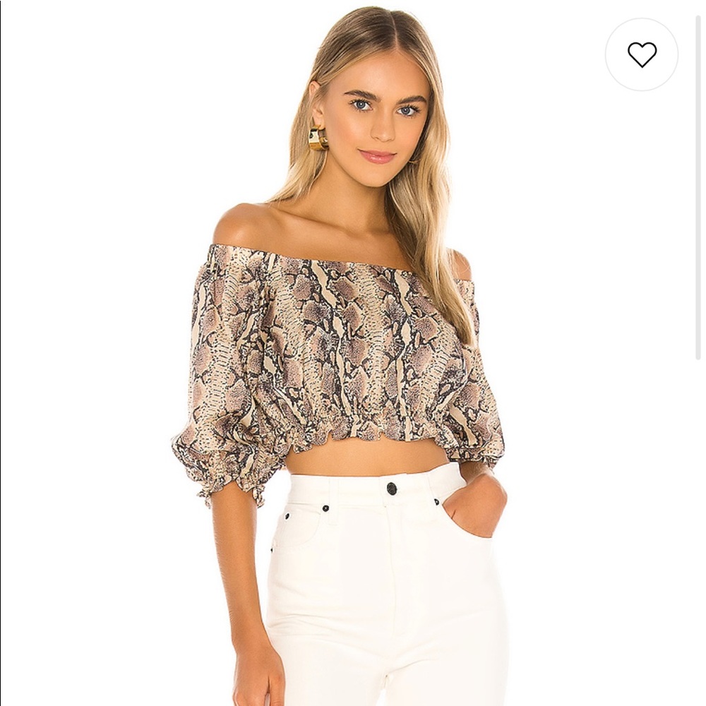 Rara Top in Tan Snake